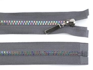 Regenbogen Reißverschluss Breite 5 mm Länge 50 cm Stahlgrau